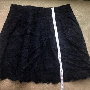 J.Crew Navy Lace Mini Skirt Size 10